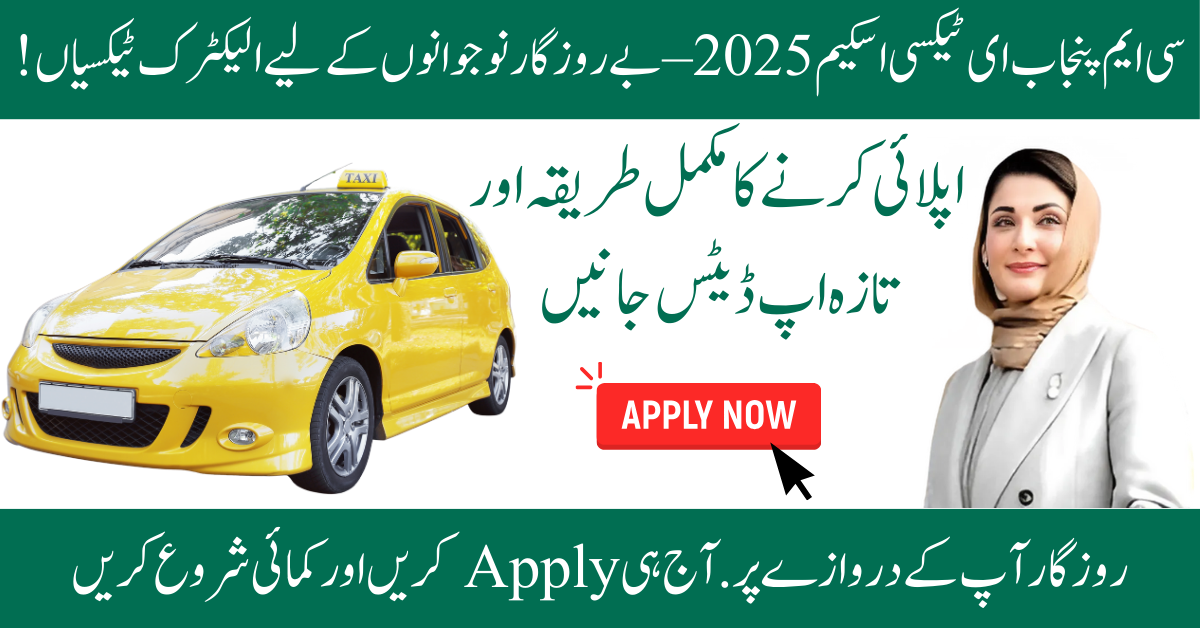 CM Punjab E-Taxi Scheme 2025 – Job Opportunities for Youth with Electric Taxis 1 cm punjab e taxi program 2025