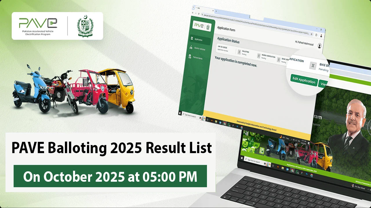 PAVE Balloting Results 2025:41,000 Winners Drive Pakistan’s EV Future 1 PAVE Balloting Results 2025