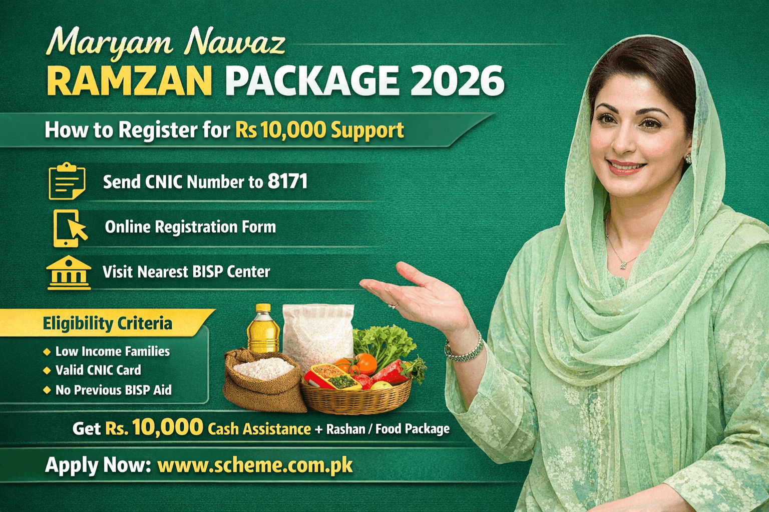 Maryam Nawaz Ramzan Package 2026: How to Register for Rs 10,000 Support 1 Maryam Nawaz Ramzan Package 2026