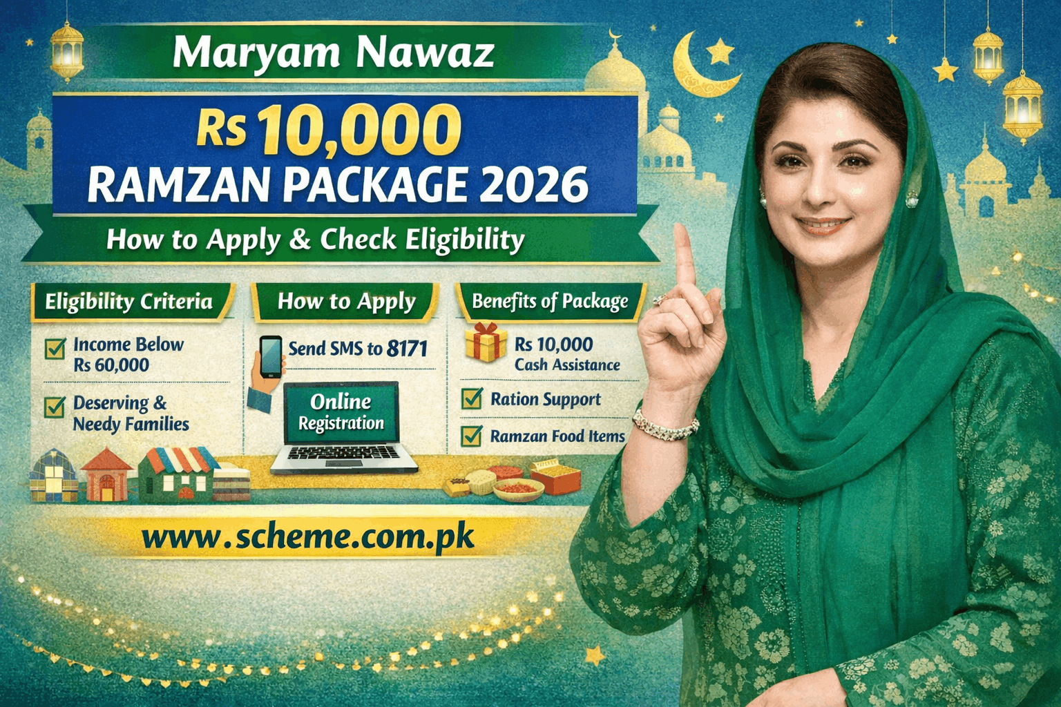 Maryam Nawaz Rs 10,000 Ramzan package 2026 How to Apply & Check Eligibility 1 Maryam Nawaz Rs 10000 Ramzan package 2026