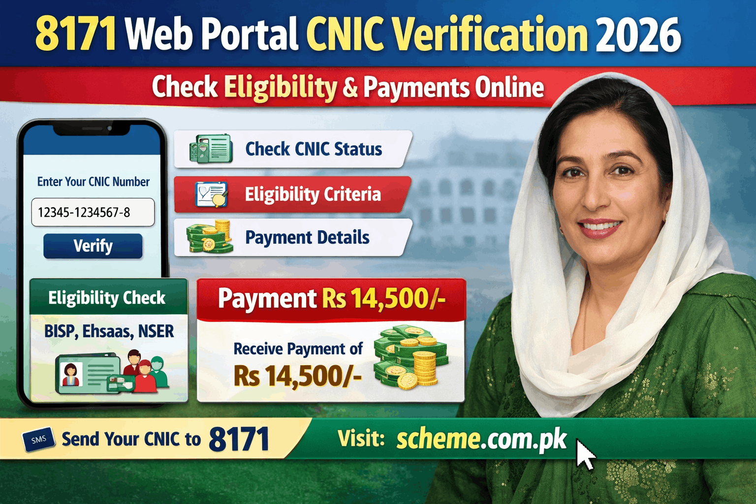 8171 Web Portal CNIC Verification 2026 Check Eligibility & Payments Online Full Guide 1 BISP 8171 Web Portal 2026